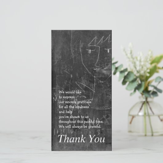 Kleine Engel 3 Kind Tekening Sympathie Dank Je Bedankkaart (Staand voorkant)