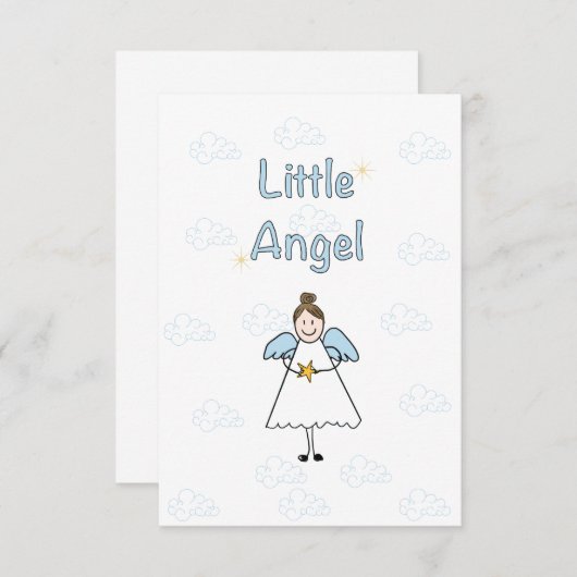 Kleine engel bedankkaart (Voorkant / Achterkant)