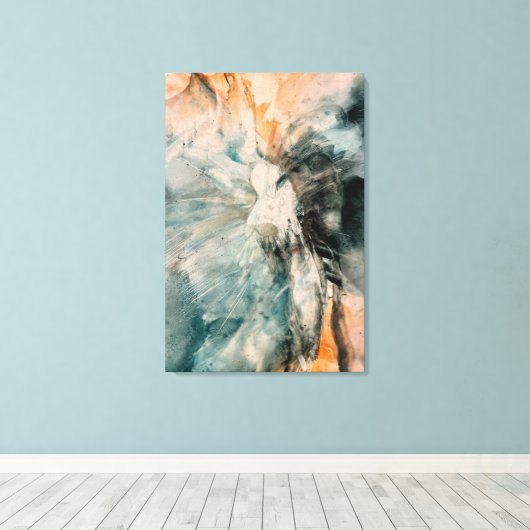 Kleine engel canvas afdruk (Insitu (Houten vloer))