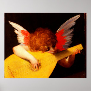 KLEINE ENGEL DIE LUT SPEELT Muziek Makende Cherubi Poster