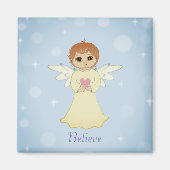 Kleine engel in lichtblauw magneet (Voorkant)