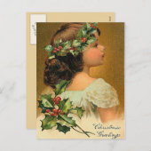 Kleine engel - kerst Wenskaart Feestdagenkaart (Voorkant / Achterkant)