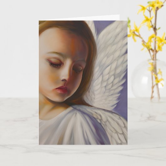  kleine engel kind kaart (Gele Bloem)