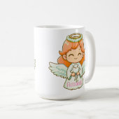 Kleine engel meisje en vogel koffiemok (Voorkant rechts)