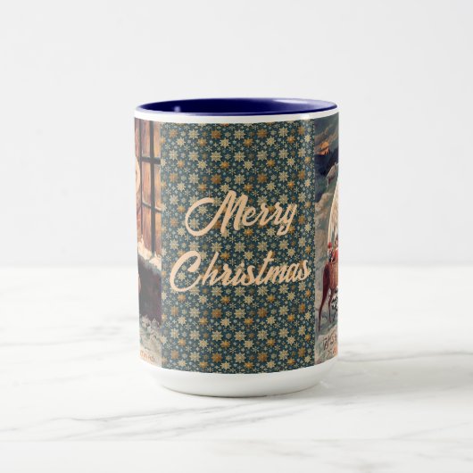 Kleine engel met herten mok (Midden)