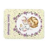 Kleine Engel met Lam Pasen Gift Magneet (Horizontaal)