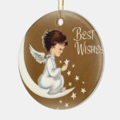  Kleine Engel met sterrenversiering Keramisch Ornament (Links)