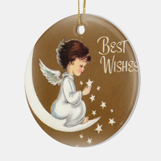  Kleine Engel met sterrenversiering Keramisch Ornament (Links)