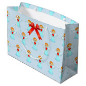 Kleine engel-patroon bevestigen large cadeautasje (Achterkant Gekanteld)