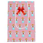 Kleine engel-patroon bevestigen medium cadeauzakje (Achterkant)