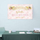 Kleine Engel Roze Goud Meisje Spandoek (Beurs)