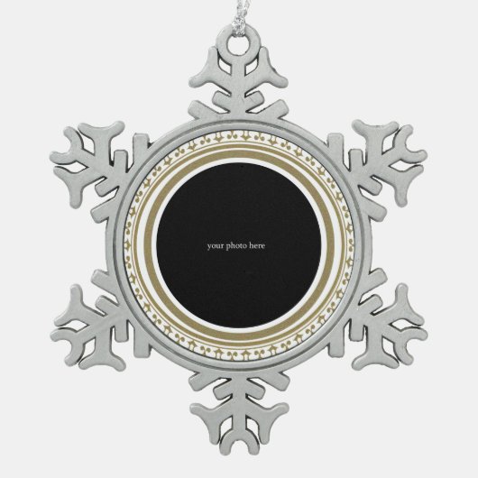 Kleine engel - tin sneeuwvlok ornament (Voorkant)