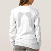 Kleine engel vleugels op omgekeerde lange mouw T-s T-shirt (Achterkant)