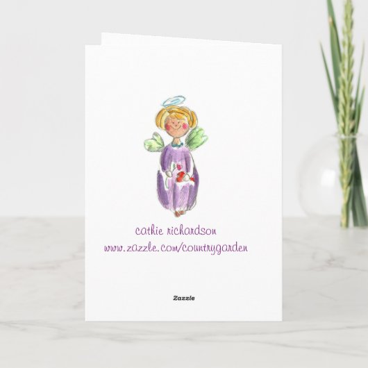 Kleine engel, zult u mijn Valentijn zijn Feestdagen Kaart (Achterkant)