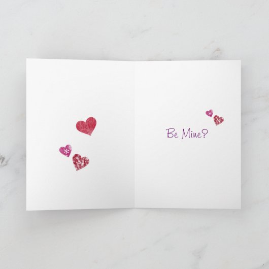 Kleine engel, zult u mijn Valentijn zijn Feestdagen Kaart (Binnen)