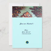 KLEINE ENGELEN MONOGRAM helder antiek blauw rood Kaart (Achterkant)