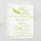 Kleine erwt in een pod Baby shower uitnodiging (Voorkant)