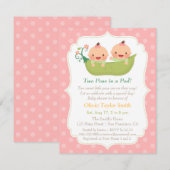 Kleine erwten in een Baby shower met twee peuters Kaart (Voorkant / Achterkant)