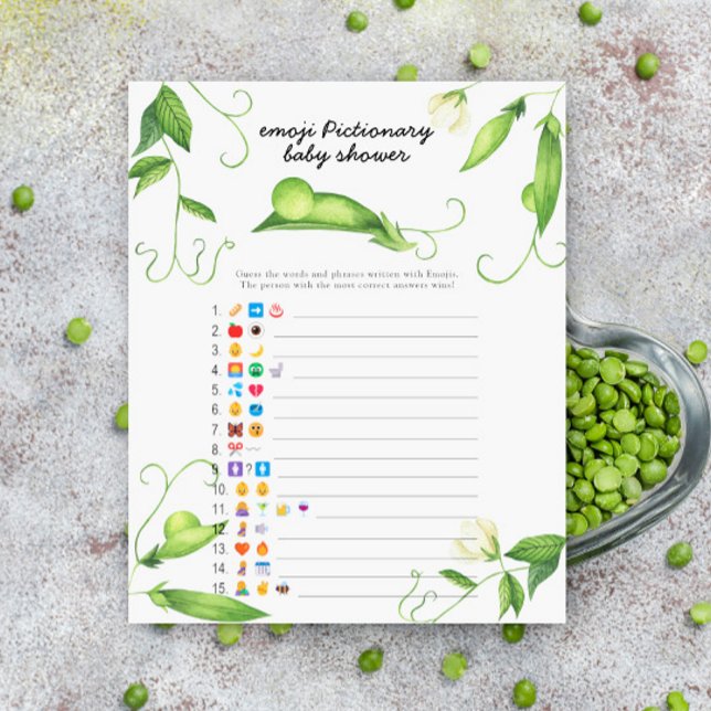 Kleine erwtenbaby shower - emoji pictionary spel (Creator heeft geüpload)