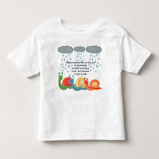 Kleine escargot kinder shirts (Voorkant)