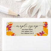 Kleine esdoorn laat rand esdoorn siroop label (Insitu)