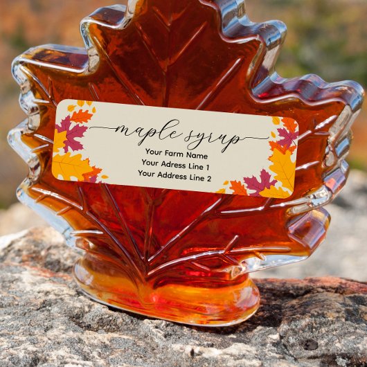 Kleine esdoorn laat rand esdoorn siroop label