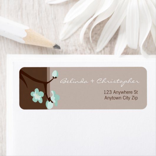 KLEINE ETIKETZEGELS :: kersenbloesems 4L Etiket (Insitu)