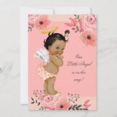 Kleine Etnische Engel Waterverf Bloemen Baby showe Kaart (Voorkant)