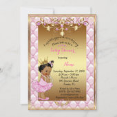 Kleine etnische prinses, Baby shower Uitnodiging,  Kaart (Voorkant)