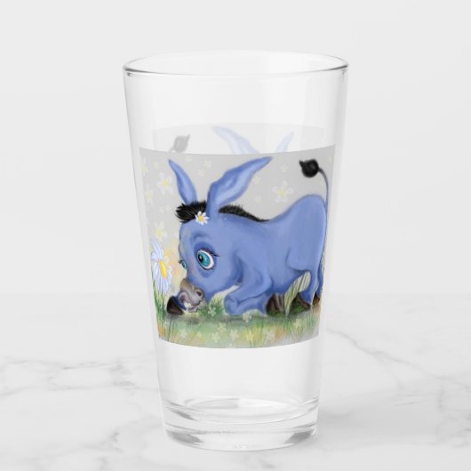Kleine Ezel en Daisy Glass Glas (Voorkant)