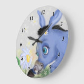 Kleine ezel en Daisy wandklok (Hoek)