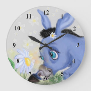 Kleine ezel en Daisy wandklok