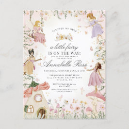 Kleine Fairy betoverde tuin meisje baby shower Briefkaart