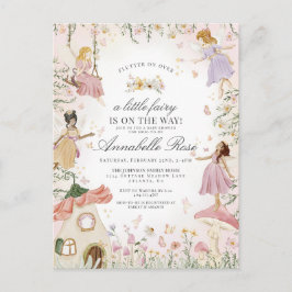Kleine Fairy betoverde tuin meisje baby shower Briefkaart