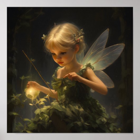 Kleine Fairy met Firefly Poster (Voorkant)
