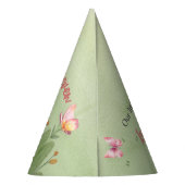 Kleine Fairy Pink Castle vlinder elke leeftijd Feesthoedjes (Achterkant)