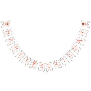 Kleine Fairy roze vlinder elke leeftijd Vlaggetjes