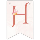 Kleine Fairy roze vlinder elke leeftijd Vlaggetjes (Tweede vlag)