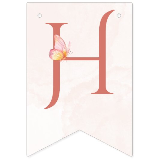 Kleine Fairy roze vlinder elke leeftijd Vlaggetjes (Tweede vlag)