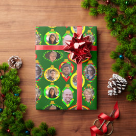 Kleine familie collage cadeaupapier