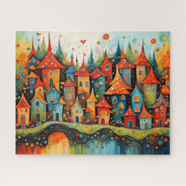 kleine fantasie sprookjesstad legpuzzel