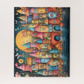 kleine fantasie sprookjesstad legpuzzel (Verticaal)