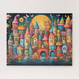 kleine fantasie sprookjesstad legpuzzel