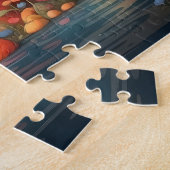 kleine fantasie sprookjesstad legpuzzel (Zijkant)