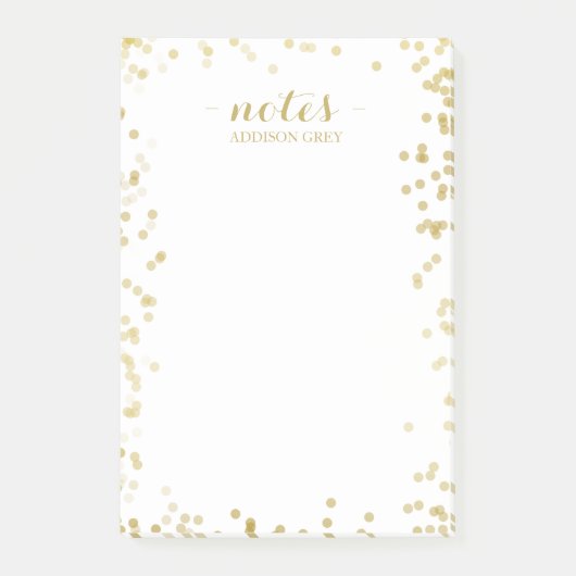 Kleine Faux Gold Confetti persoonlijke opmerkingen Post-it® Notes (Voorkant)