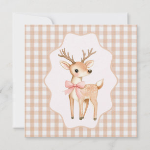 Kleine fawn van vreugde feestdagenkaart