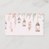 Kleine fee betoverrukte roze luier rafel informatiekaartje (Achterkant)