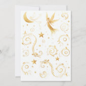 Kleine fee betoverrukte tuin baby meisje douche kaart (Achterkant)