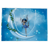 Kleine fee danst op de maan groot cadeauzakje (Achterkant)