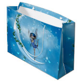 Kleine fee danst op de maan groot cadeauzakje (Achterkant Gekanteld)